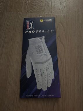PGA Tour White Women's Leather Golf Glove - Left Hand